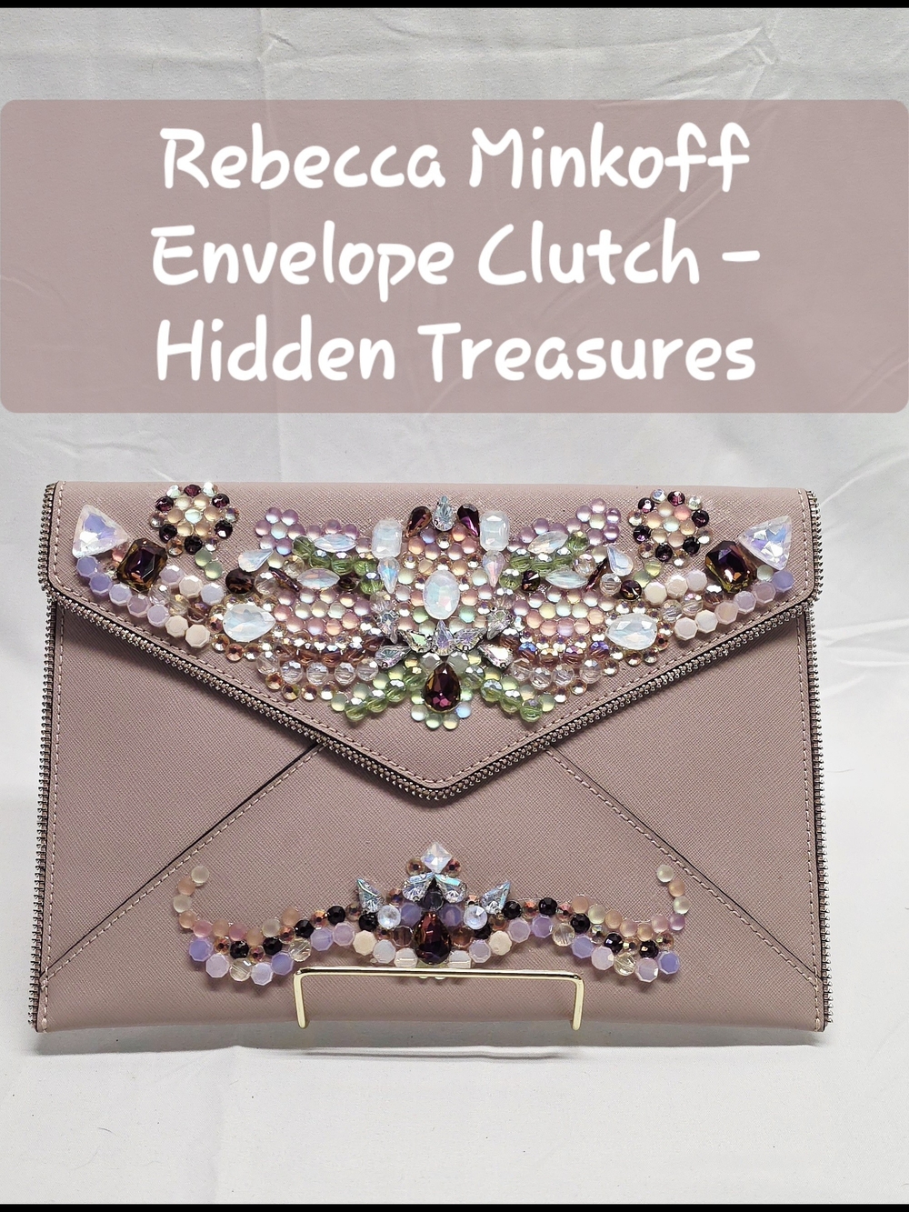 Rebecca Minkoff Mauve Envelope Clutch - Pearl Chaos, Hidden Treasures